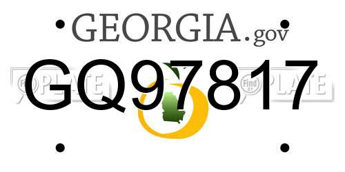 GQ97817 Georgia License Plate