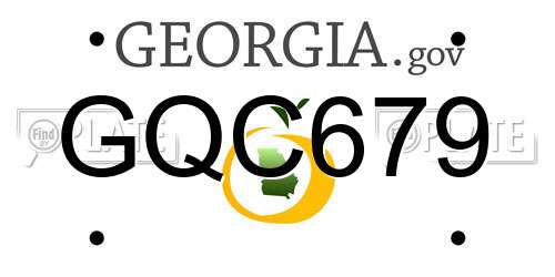 GQC679 Georgia License Plate