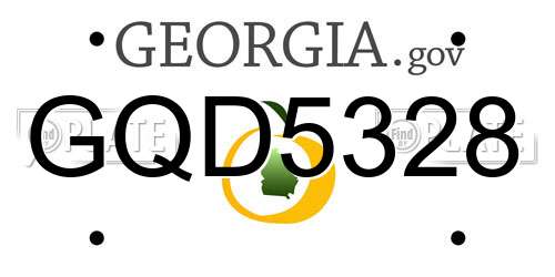 GQD5328 Georgia License Plate