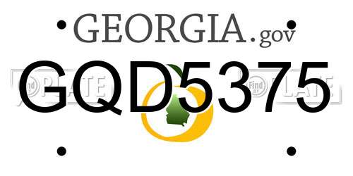 GQD5375 Georgia License Plate