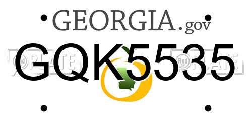 GQK5535 Georgia License Plate