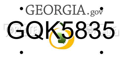 GQK5835 Georgia License Plate