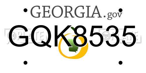 GQK8535 Georgia License Plate