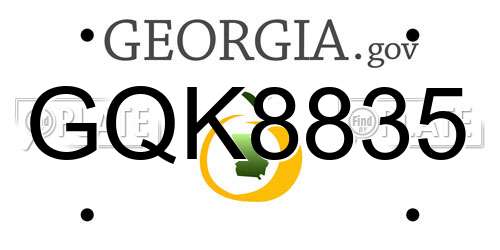 GQK8835 Georgia License Plate