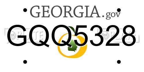 GQQ5328 Georgia License Plate