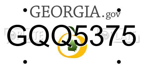 GQQ5375 Georgia License Plate