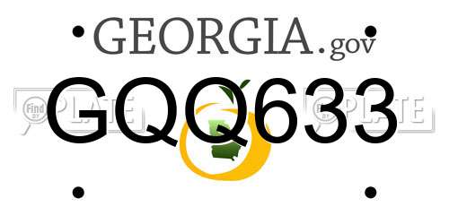 GQQ633 Georgia License Plate