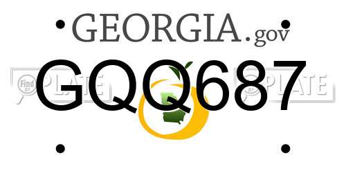 GQQ687 Georgia License Plate