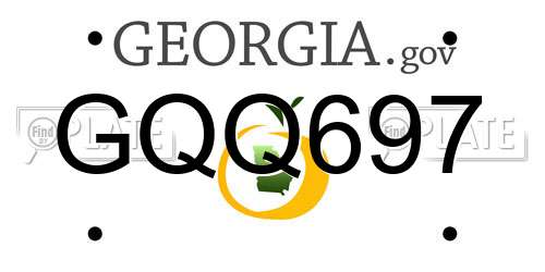 GQQ697 Georgia License Plate