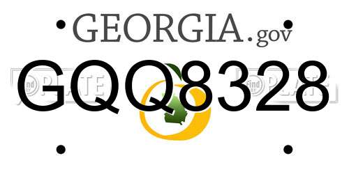 GQQ8328 Georgia License Plate