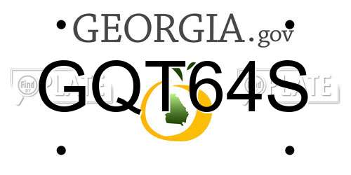 GQT64S Georgia License Plate
