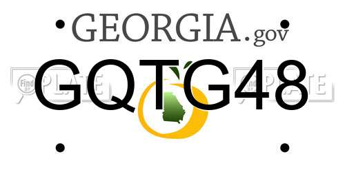 GQTG48 Georgia License Plate