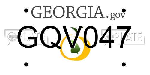 GQV047 Georgia License Plate