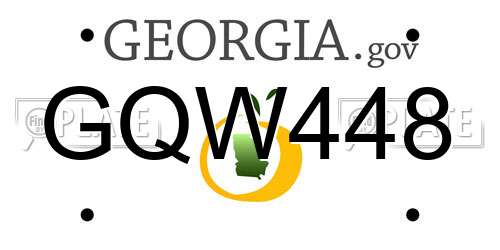 GQW448 Georgia License Plate