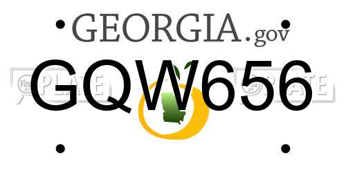 GQW656 Georgia License Plate