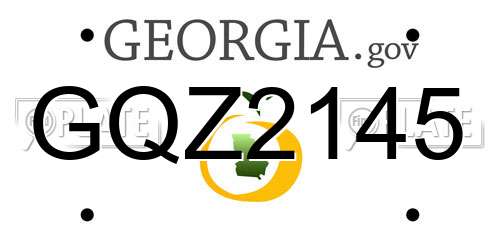 GQZ2145 Georgia License Plate