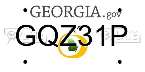 GQZ31P Georgia License Plate