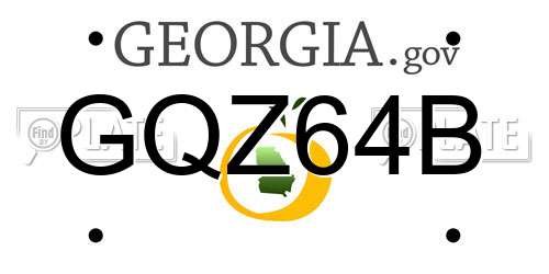 GQZ64B Georgia License Plate