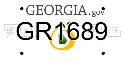 GR1689 Georgia License Plate