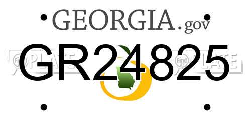 GR24825 Georgia License Plate