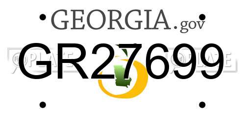 GR27699 Georgia License Plate