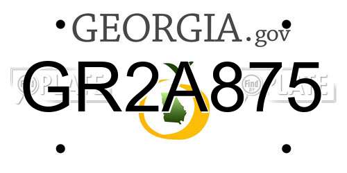 GR2A875 Georgia License Plate