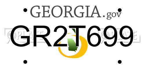 GR2T699 Georgia License Plate