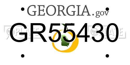 GR55430 Georgia License Plate