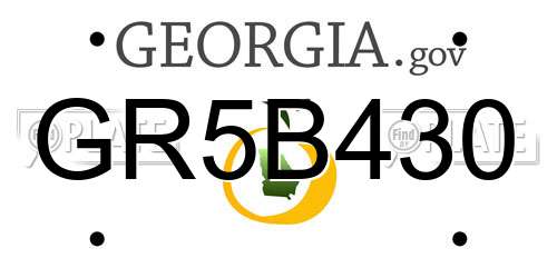 GR5B430 Georgia License Plate