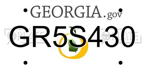 GR5S430 Georgia License Plate