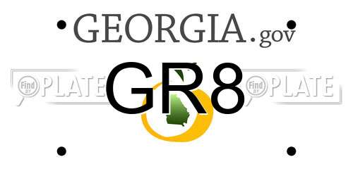 GR8 Georgia License Plate