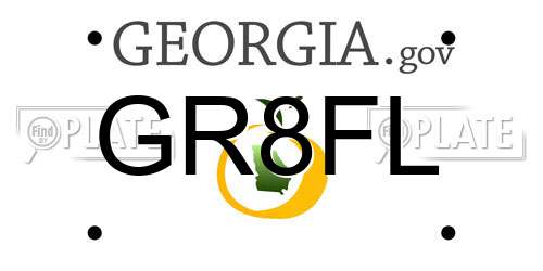GR8FL Georgia License Plate