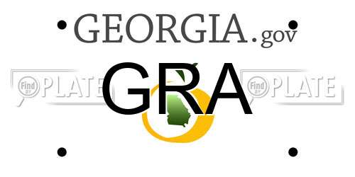 GRA Georgia License Plate