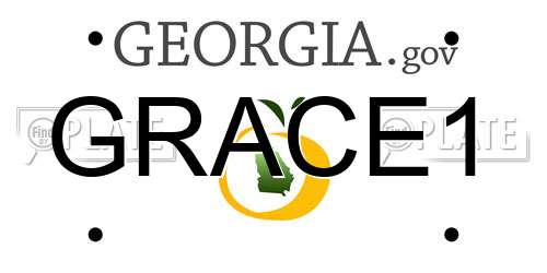 GRACE1 Georgia License Plate