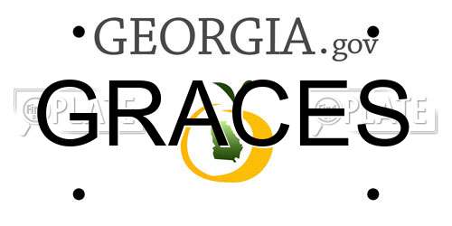 GRACES Georgia License Plate