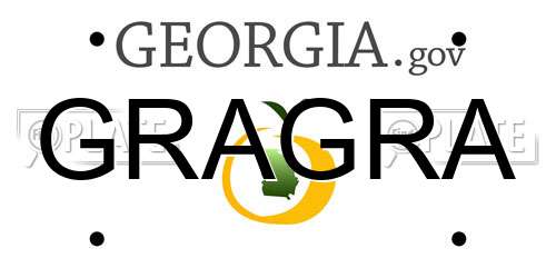 GRAGRA Georgia License Plate