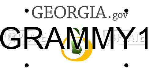 GRAMMY1 Georgia License Plate