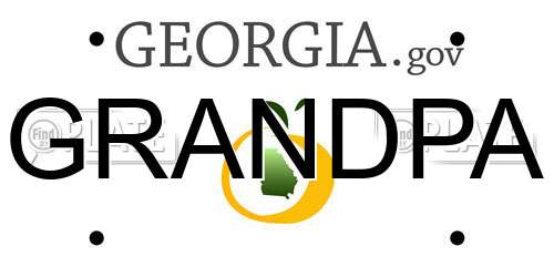 GRANDPA Georgia License Plate