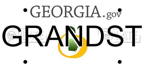 GRANDST Georgia License Plate