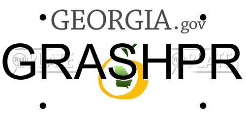 GRASHPR Georgia License Plate