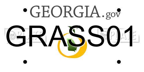 GRASS01 Georgia License Plate