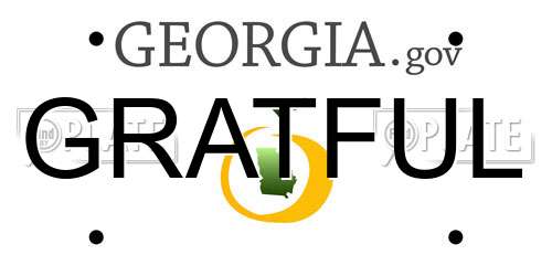 GRATFUL Georgia License Plate