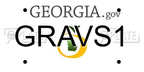 GRAVS1 Georgia License Plate