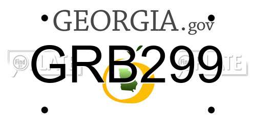GRB299 Georgia License Plate