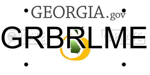 GRBRLME Georgia License Plate
