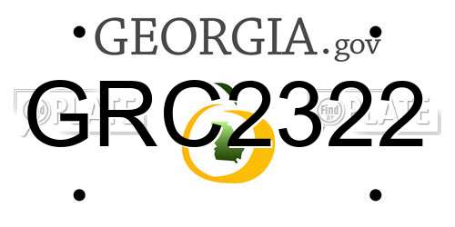 GRC2322 Georgia License Plate