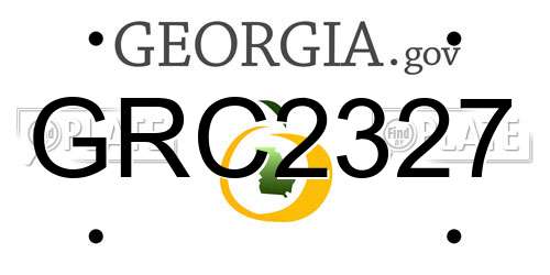 GRC2327 Georgia License Plate