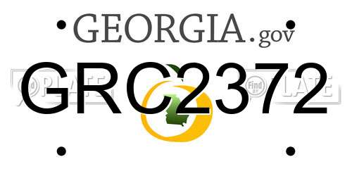 GRC2372 Georgia License Plate