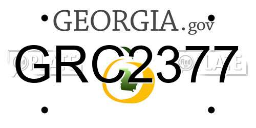 GRC2377 Georgia License Plate