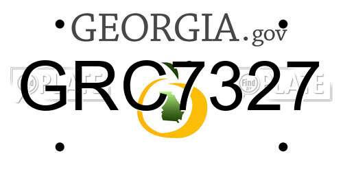 GRC7327 Georgia License Plate